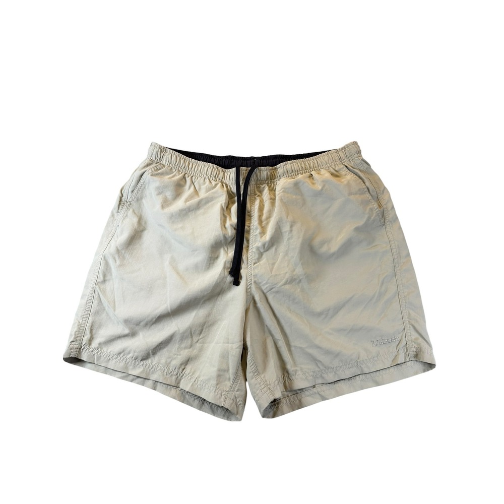 LL Bean Supplex Nylon Shorts Tan Khaki Mesh Lined Hiking Water Mens XL 0XR40 - Picture 2 of 14